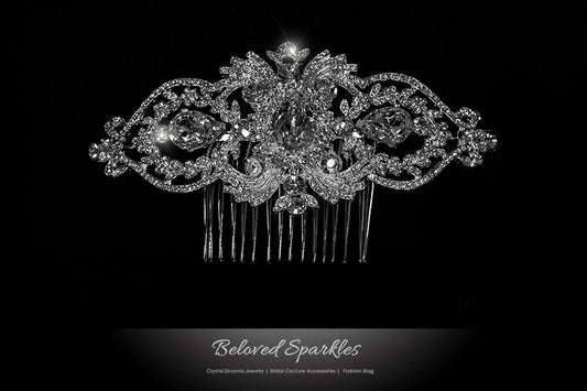 Lanetta Vintage Art Deco Hair Comb | Swarovski Crystal - Beloved Sparkles
- 1
