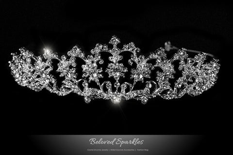 Lynette Vintage Filigree Tiara | Swarovski Crystal - Beloved Sparkles
 - 1