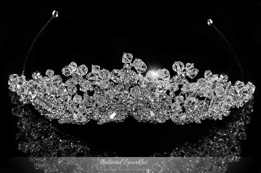 Madison Garden Cluster Silver Tiara | Swarovski Crystal - Beloved Sparkles
- 1