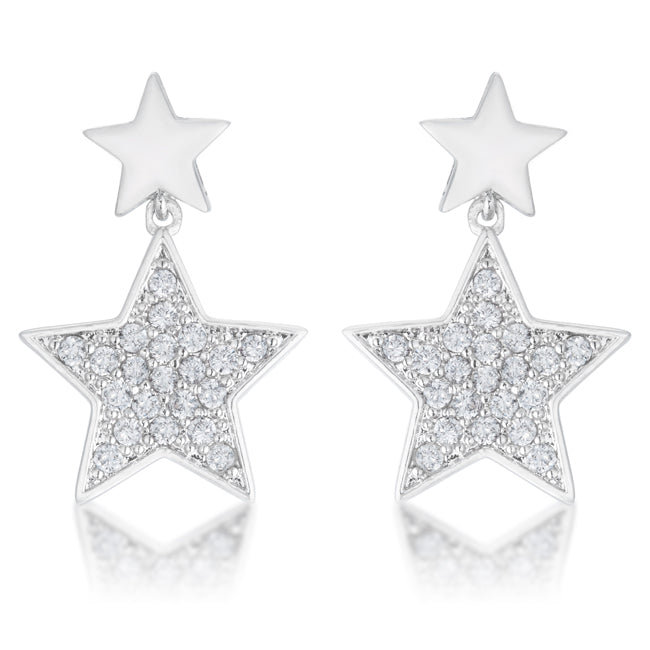 Bianca CZ Star Drop Earrings | 1ct