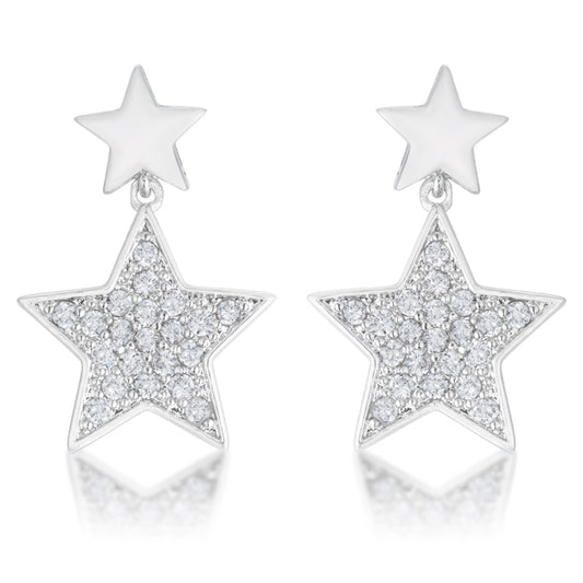 Bianca CZ Star Drop Earrings | 1ct