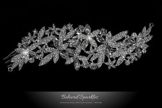 Karla Floral Garden Hair Comb | Crystal - Beloved Sparkles
- 1