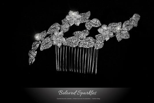 Nikki Art Deco Flower Hair Comb | Swarovski Crystal - Beloved Sparkles
- 1