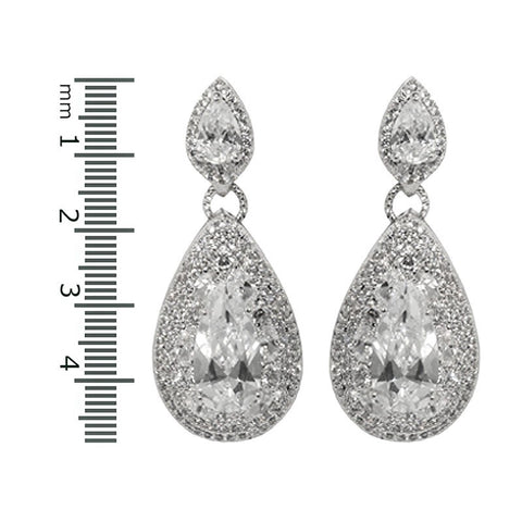 Bridged Pear Chandelier Earrings | 48mm