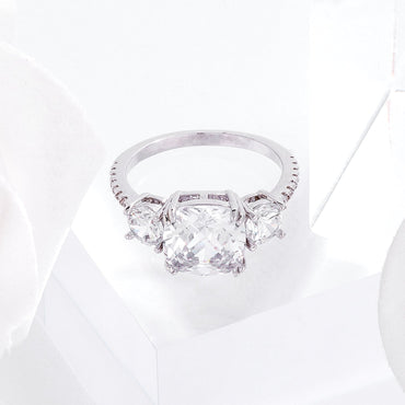 Carmen 9mm Cushion CZ Royal Engagement Ring | 2.75ct | 3.7ct
