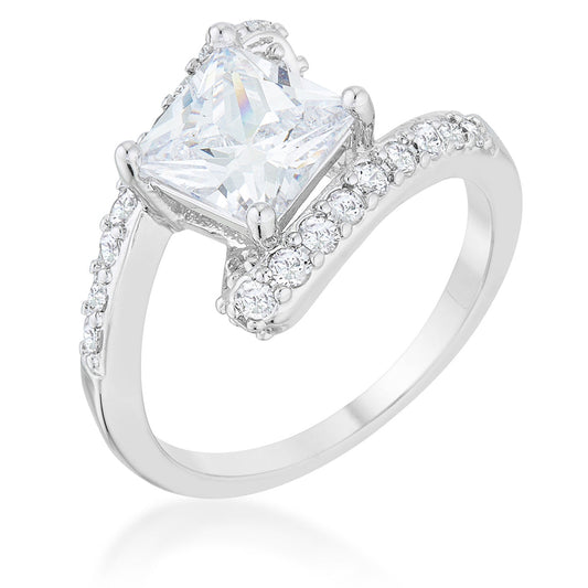 Caroline 7mm Princess CZ Engagement Ring | 2ct