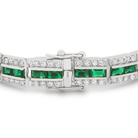 Chante Emerald Radiant Tennis Bracelet - 7.25in | 32ct