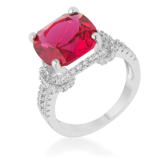 Charlene 11.5mm Cushion CZ Cocktail Ring | 8ct