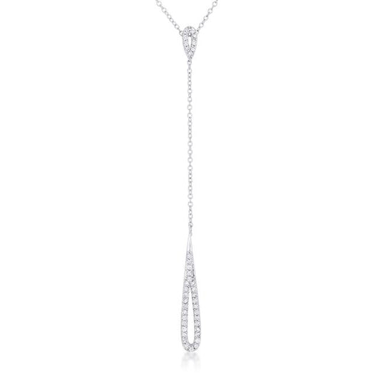 Chrisette CZ Lariat Necklace