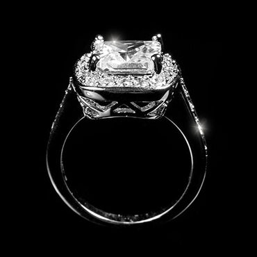 Clarissa 9mm Cushion Halo Engagement Ring | 4.1ct | 5ct