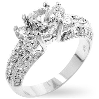 Colette 6.4mm Round CZBrillant Engagement Ring | 1ct