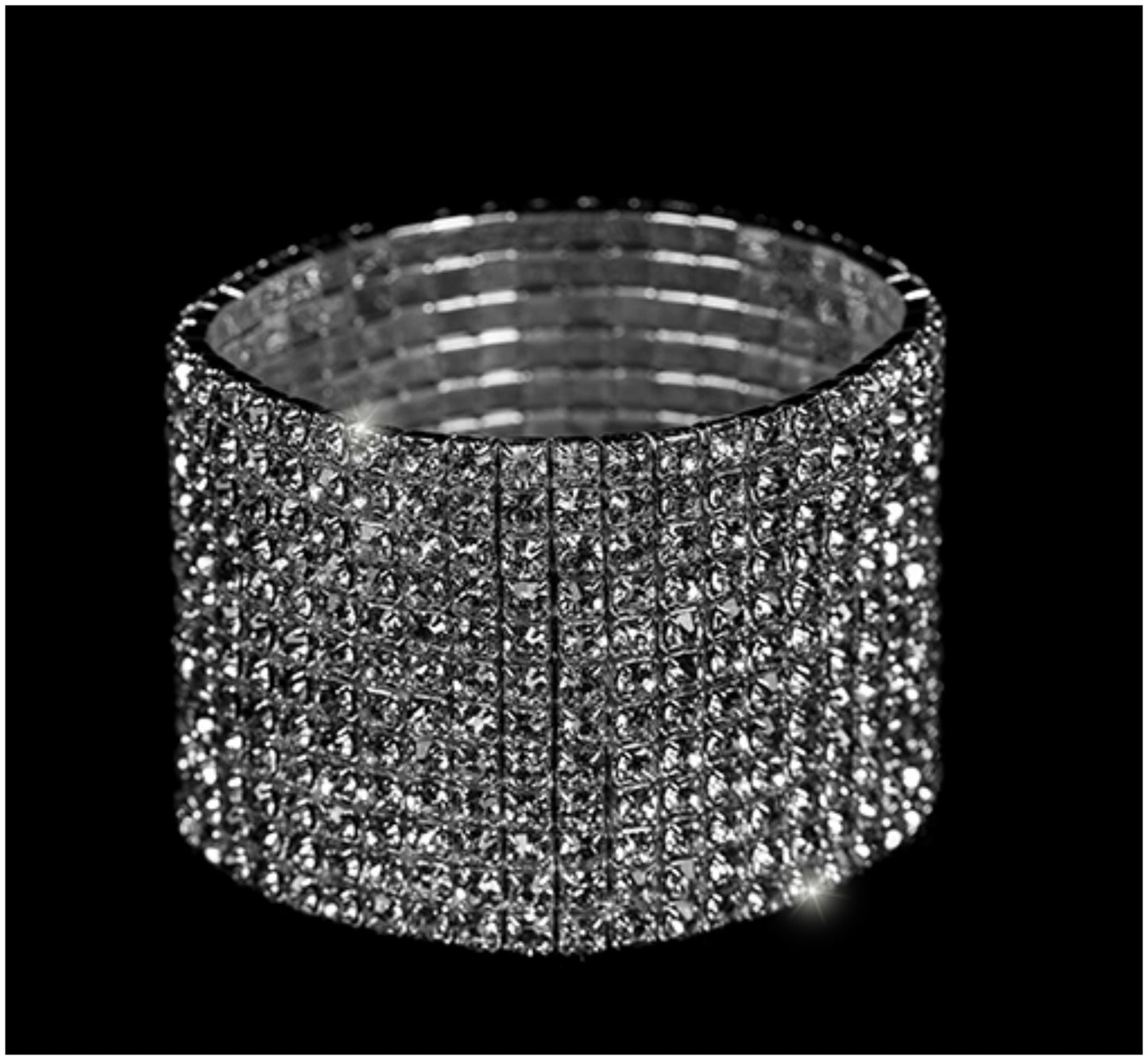 Nicky 10 Rows Rhinestone Stretch Bracelet