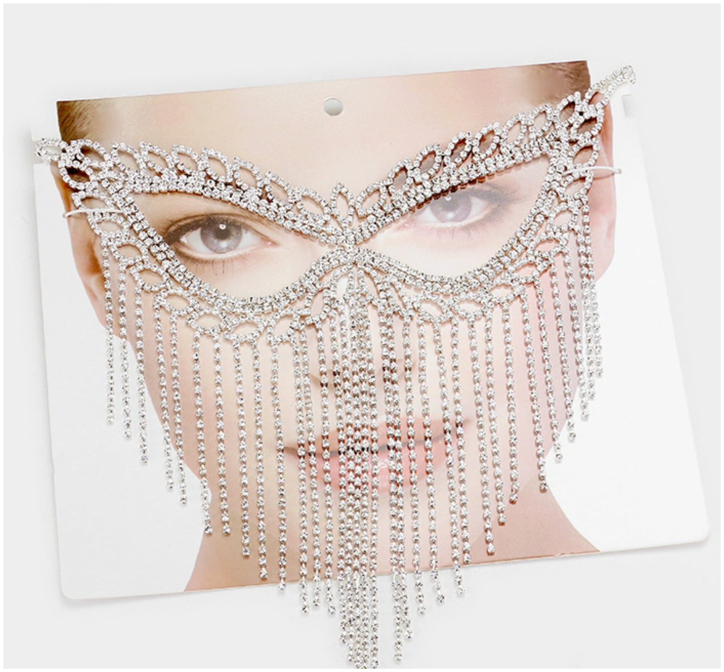 Dalian Fringe Crystal Masquerade Mask