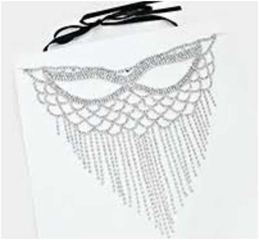 Dalita Fringe Crystal Masquerade Mask