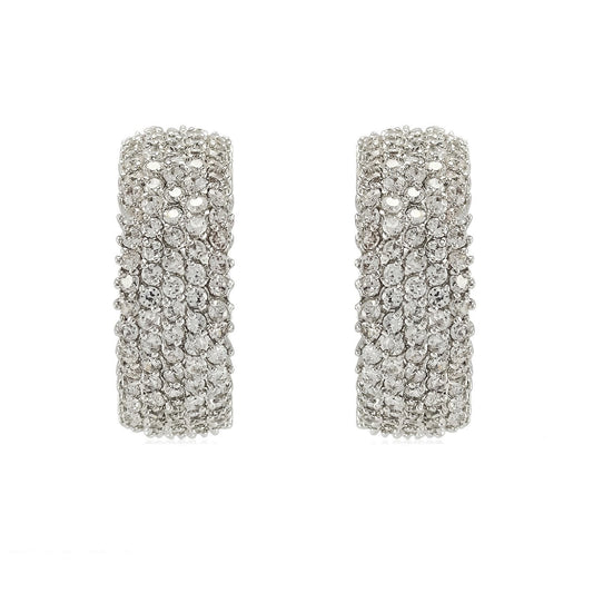 Detra 16mm CZ Cluster Hoop Earrings | 4ct