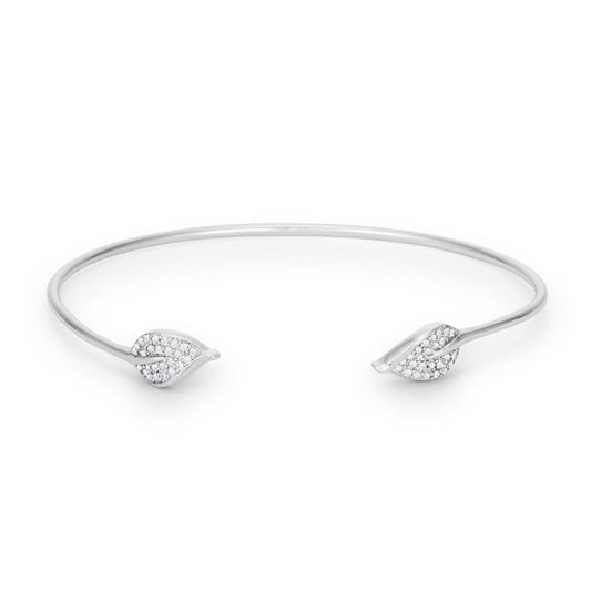 Elonda Leaf CZ Cuff Bracelet