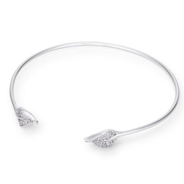 Elonda Leaf CZ Cuff Bracelet