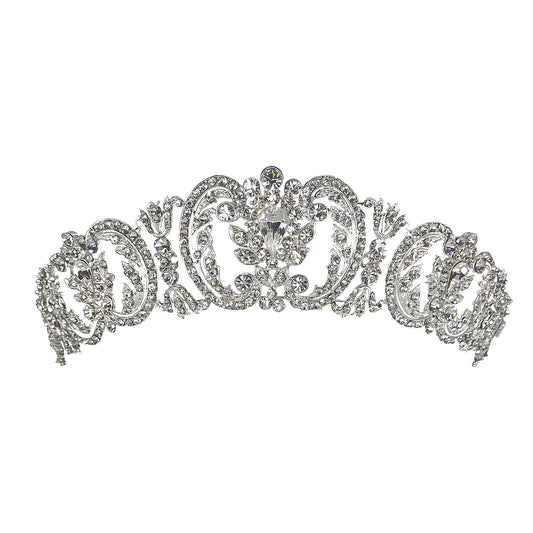 Emilia Vintage Crystal Silver Tiara