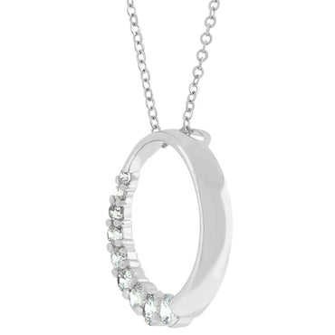 Elisa Graduated CZ Circle Pendant