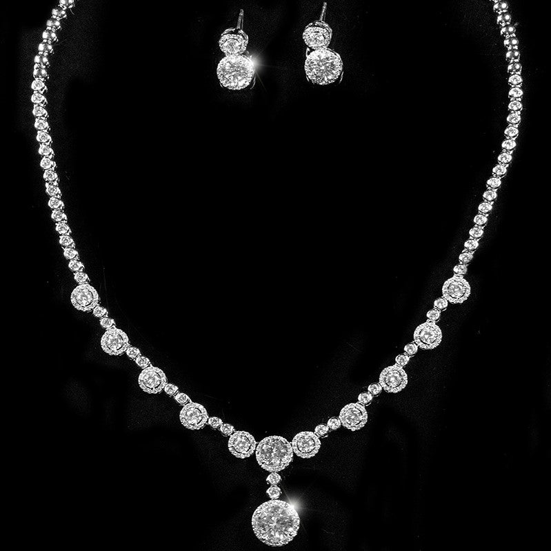 Fiona Divine Round Bezel Necklace Set