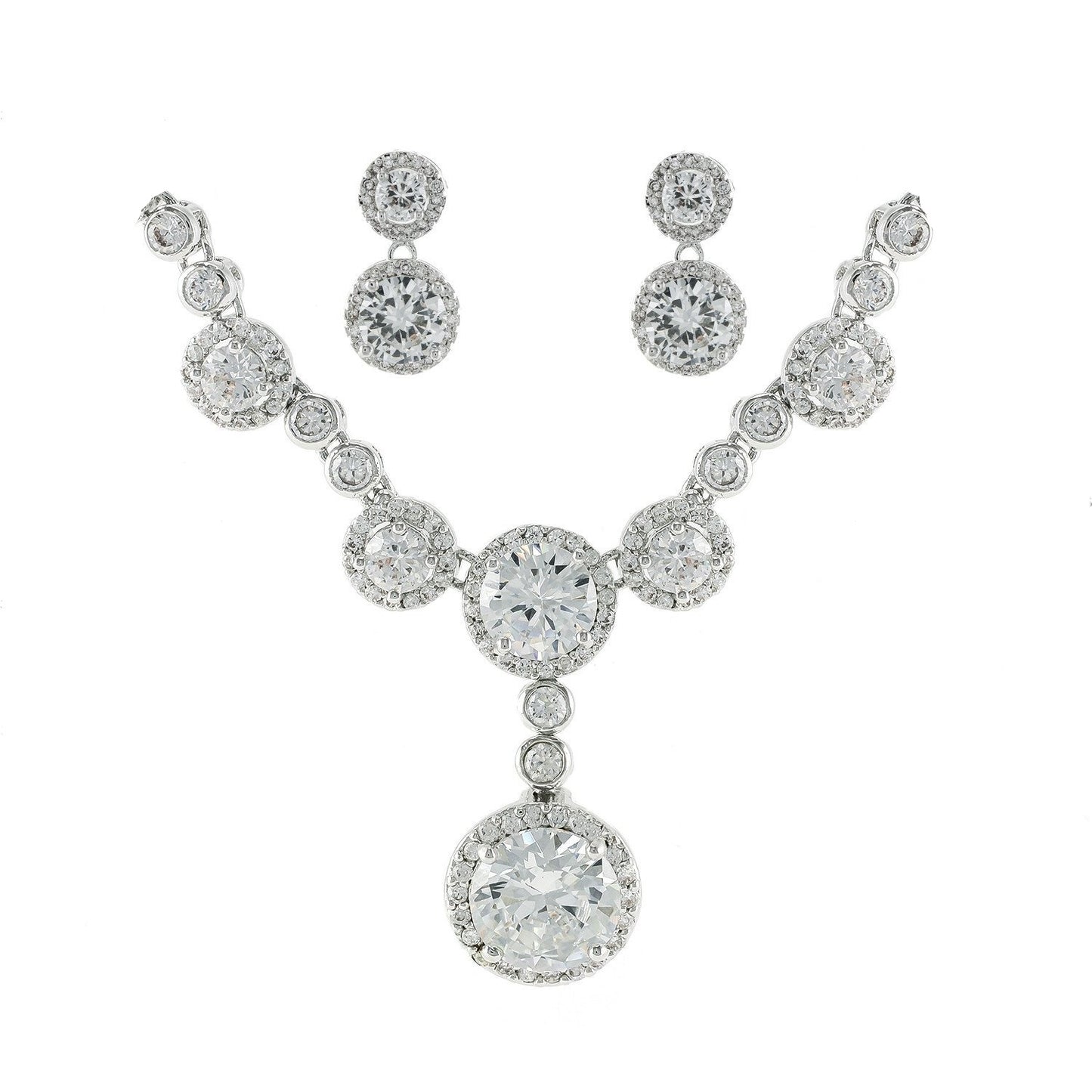 Fiona Divine Round Bezel Necklace Set