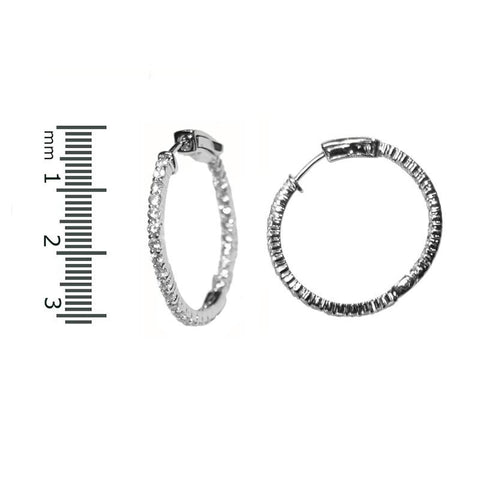 Floy CZ Inside Out Hoop Earrings | 31mm