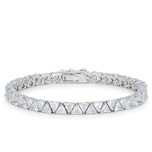 Freya 5mm Trillion CZ Tennis Bracelet | 7in | 28ct