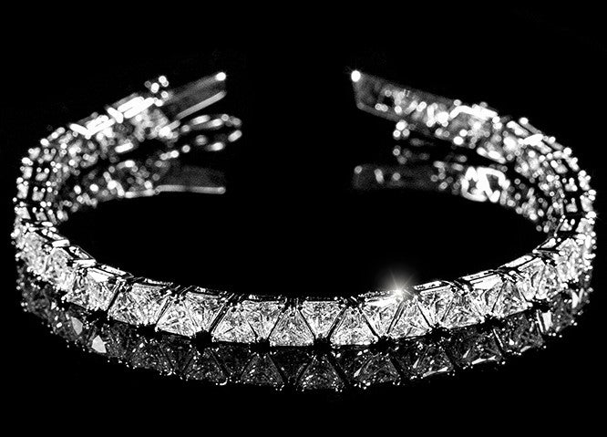 Freya 5mm Trillion CZ Tennis Bracelet | 7in | 28ct