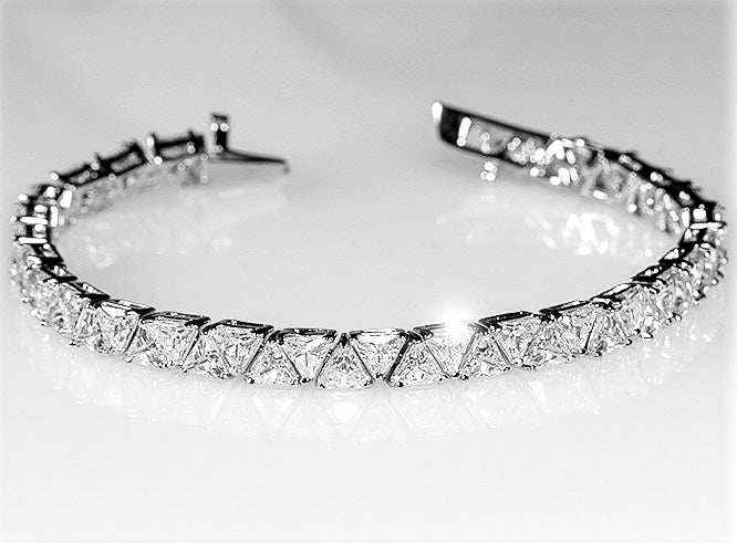Freya 5mm Trillion CZ Tennis Bracelet | 7in | 28ct