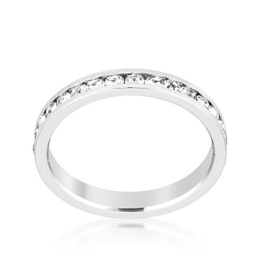 Gail 1.5mm Round CZ Eternity Band Ring | 1ct