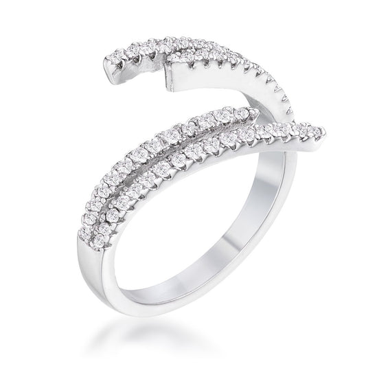 Genelle Delicate CZ Wrap Silver Ring | ct