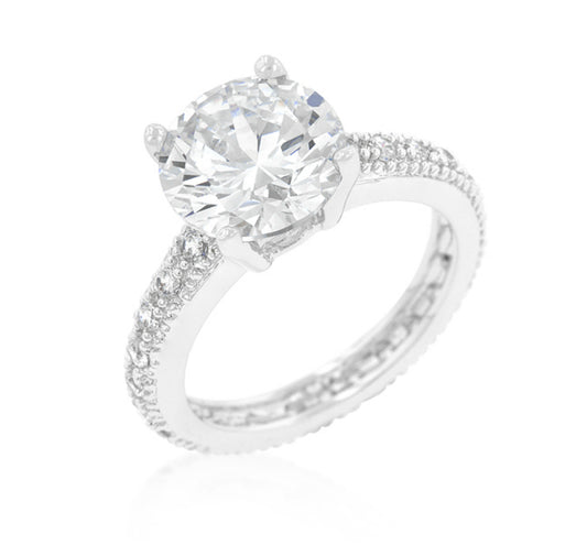 Genevi Classic Soliatire Engagement Eternity Ring | 4ct | Cubic Zirconia - Beloved Sparkles
- 2