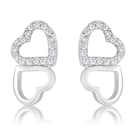 Blair Melded Hearts CZ Stud Earrings