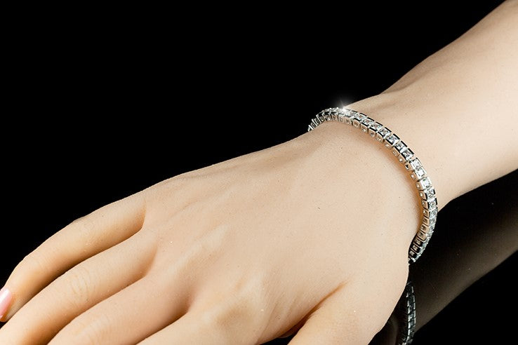 Hana 3mm Princess CZ Tennis Bracelet | 7in | 11ct