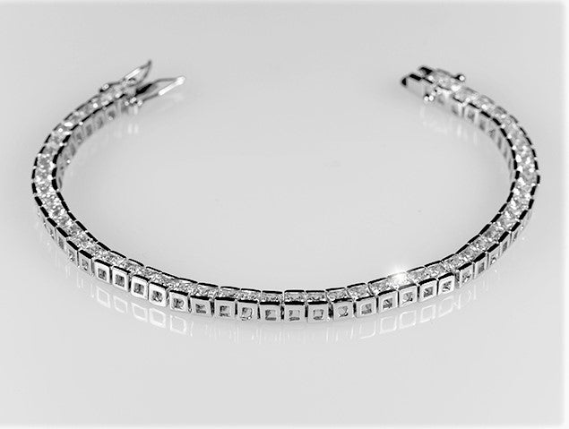 Hana 3mm Princess CZ Tennis Bracelet | 7in | 11ct