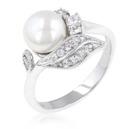 Holly White Pearl Floral Ring