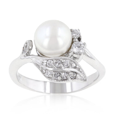 Holly White Pearl Floral Ring