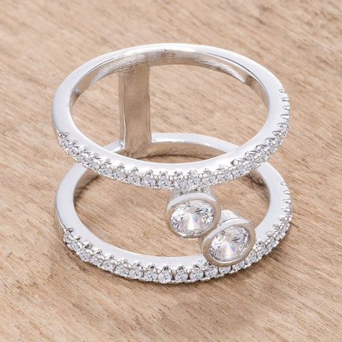 Irene Floating Bubbles CZ Ring | 1.2ct