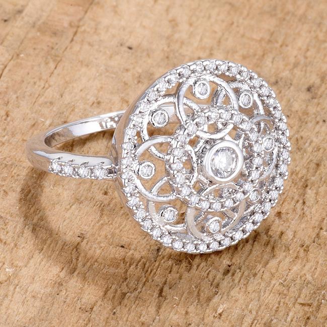 Iyanna CZ Interlocking Circles Fashion Ring