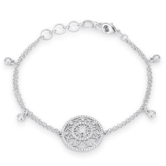 Iyanna Interlocking CZ Circles Bracelet | 6.5in