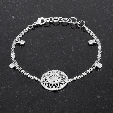 Iyanna Interlocking CZ Circles Bracelet | 6.5in