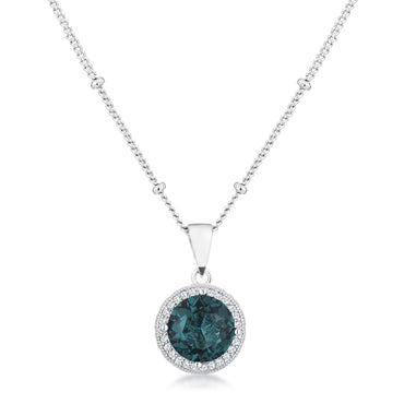 Jan 9mm CZ Round Halo Pendant | 2.9ct
