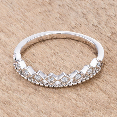 Jaydie CZ Mini Crown Stackable Band Ring