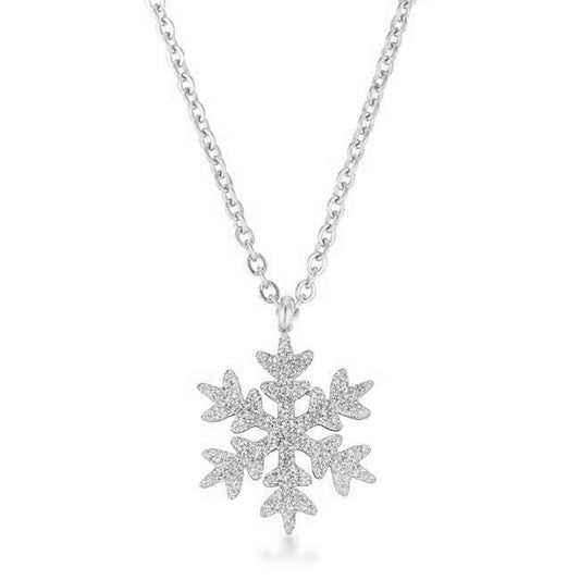 Noelle Snowflake Pendant | Stainless Steel