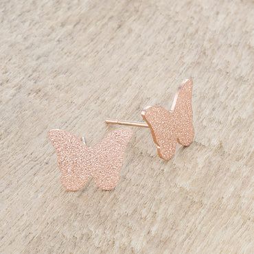 Jess Glittery Butterfly Stud Earrings | Stainless Steel