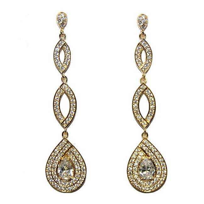 Jevette Linear Gold Chandelier Earrings