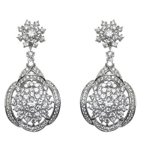 Josnelle CZ Cluster Chandelier Earrings