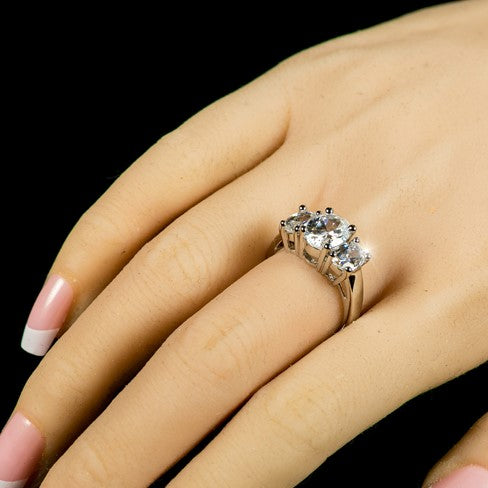 Cubic zirconia 4 carat ring on sale