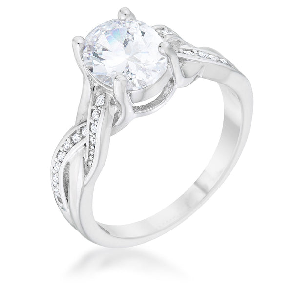 9ct white gold outlet cubic zirconia solitaire ring