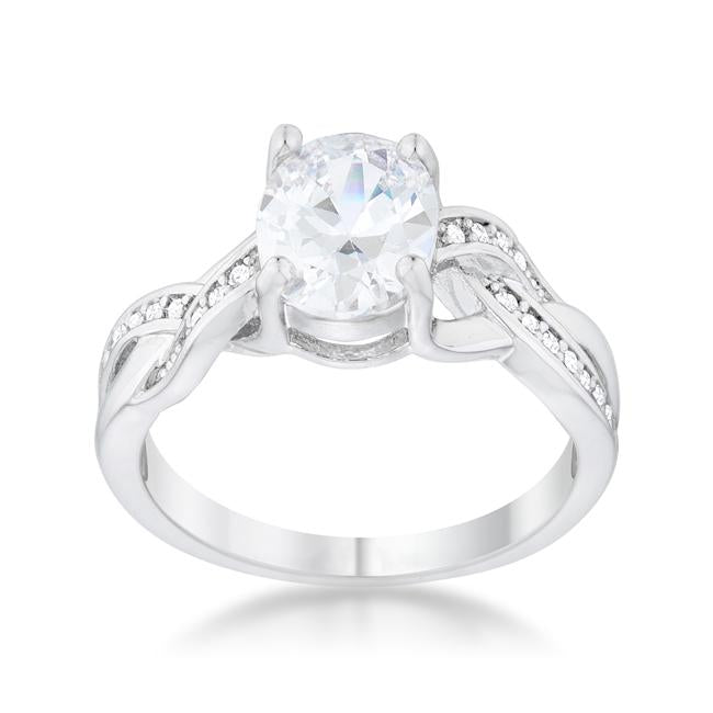 Justine 9x7mm Oval Cubic Zirconia Ring | 2ct